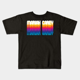 Retro Mariah Proud Personalized Name Gift Retro Rainbow Style Kids T-Shirt